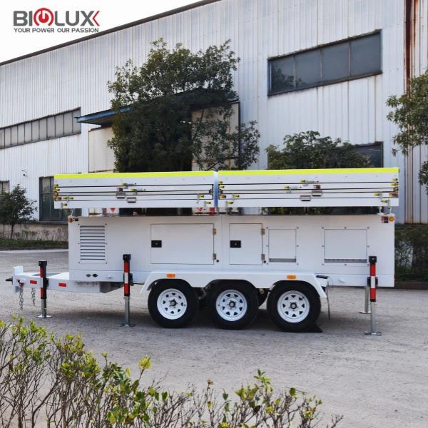 Movable Mobile Generator Solar Trailer Station With Solar Panel