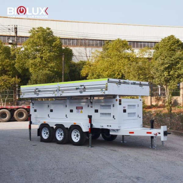 Movable Mobile Generator Solar Trailer Station With Solar Panel
