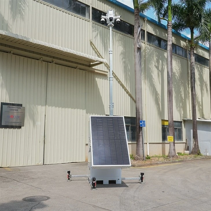 Solar CCTV Tower With Electric Mast For Temporary Events high quality