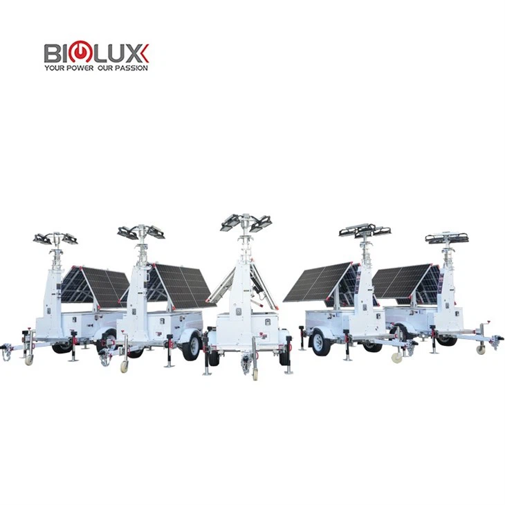 Solar Light Trailer - HiSOLO Portable For Construction Sites factory