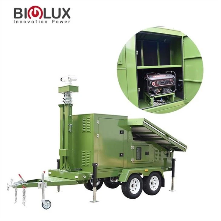 Mobile Hnub Ci Genset Hybrid Generator Saib Xyuas Trailer