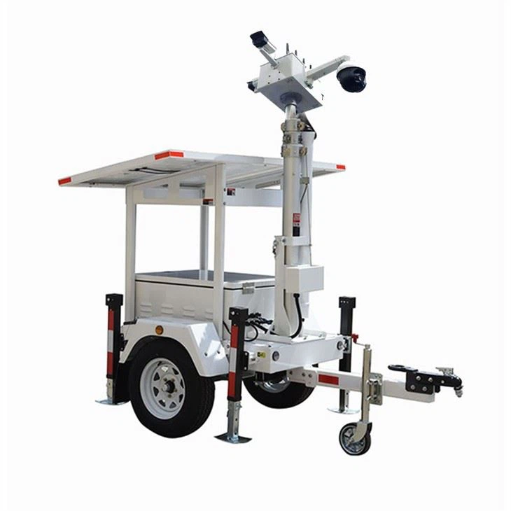 Mobile Solar Trailer Generator Cctv Camera Mobile Surveillance Solar Trailer