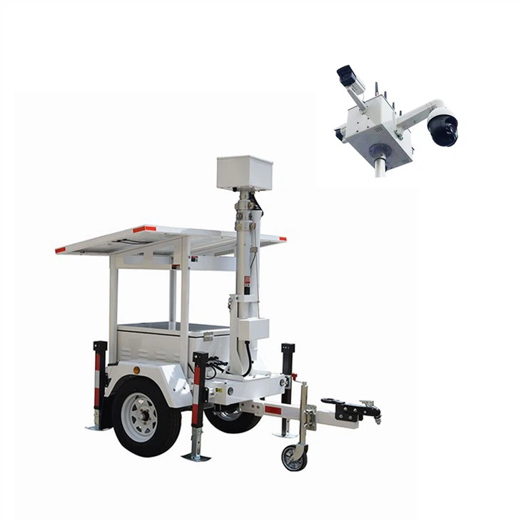Mobile Solar Trailer Generator Cctv Camera Mobile Surveillance Solar Trailer
