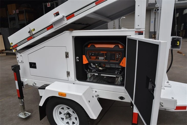 Solar Hybrid System With Mobile Surveillance Trailer