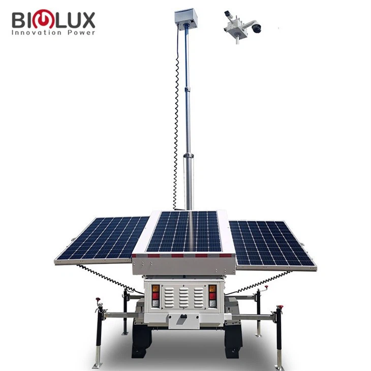Thermal Camera Mobile Solar CCTV Trailer